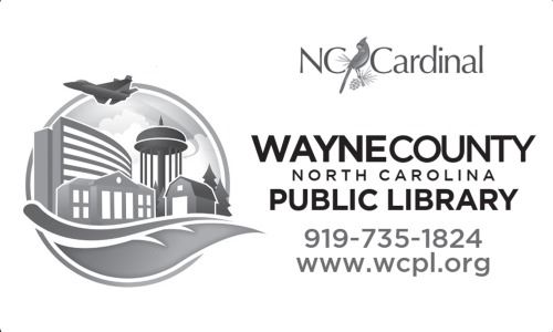 Wayne County Public Library front of library card